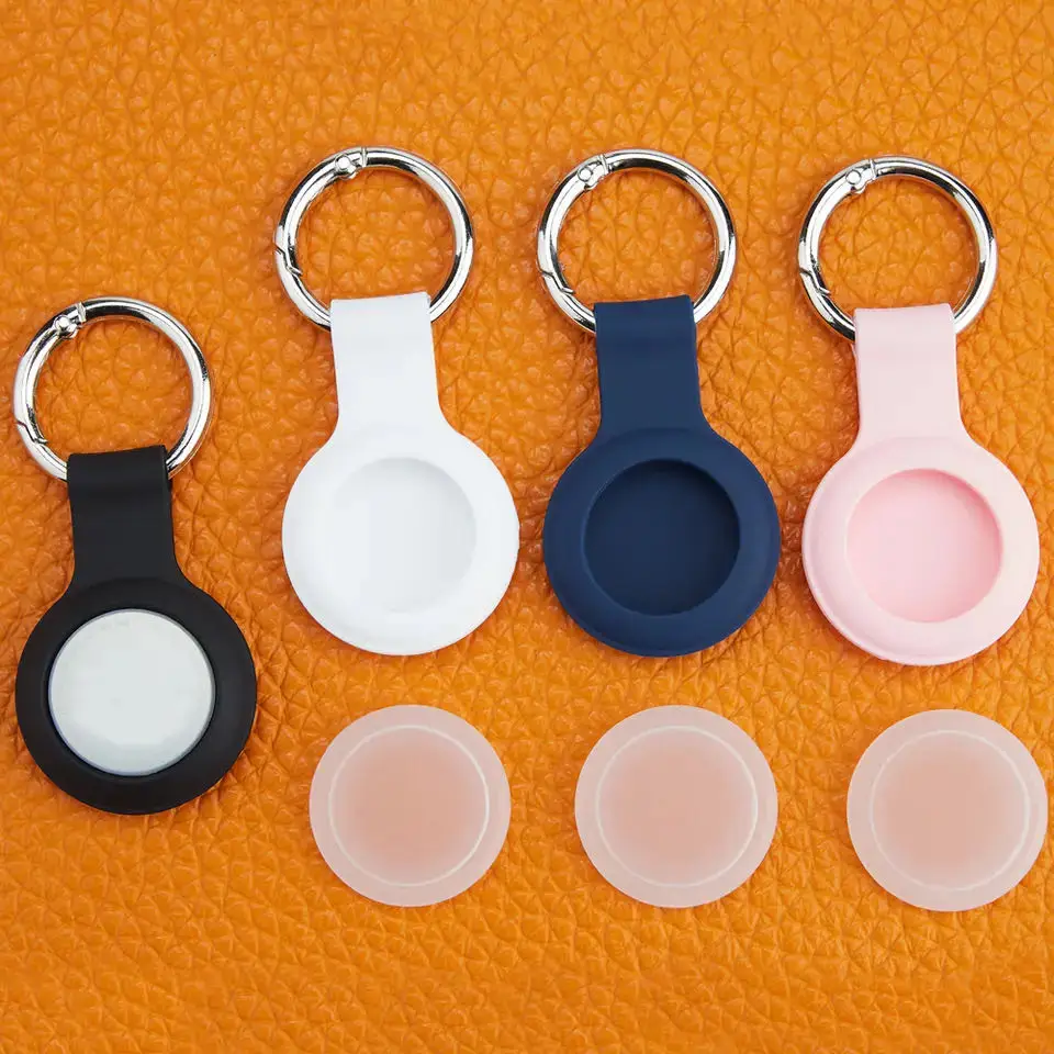 สําหรับ Apple Airtags กรณีซิลิโคนเหลวเปลือกป้องกันอุปกรณ์เสริม Tracker Anti-Scratch พวงกุญแจ Air Tag กรณี