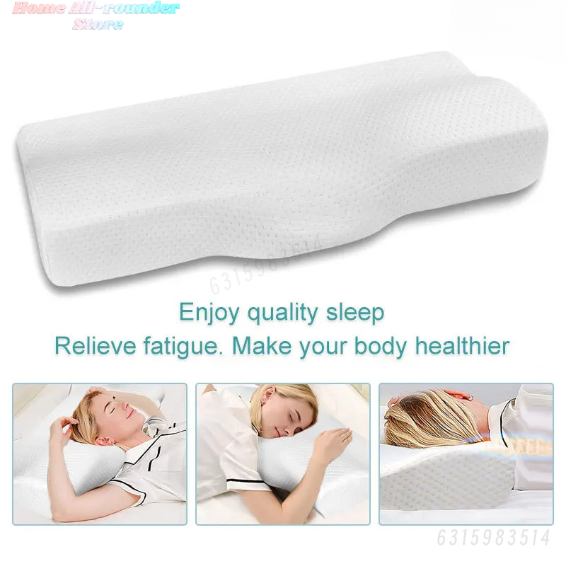 Oreiller orthopédique cervical pour le cou, lit en mousse à mémoire de forme, Protection du cou, oreiller à rebond lent, oreiller en forme de papillon