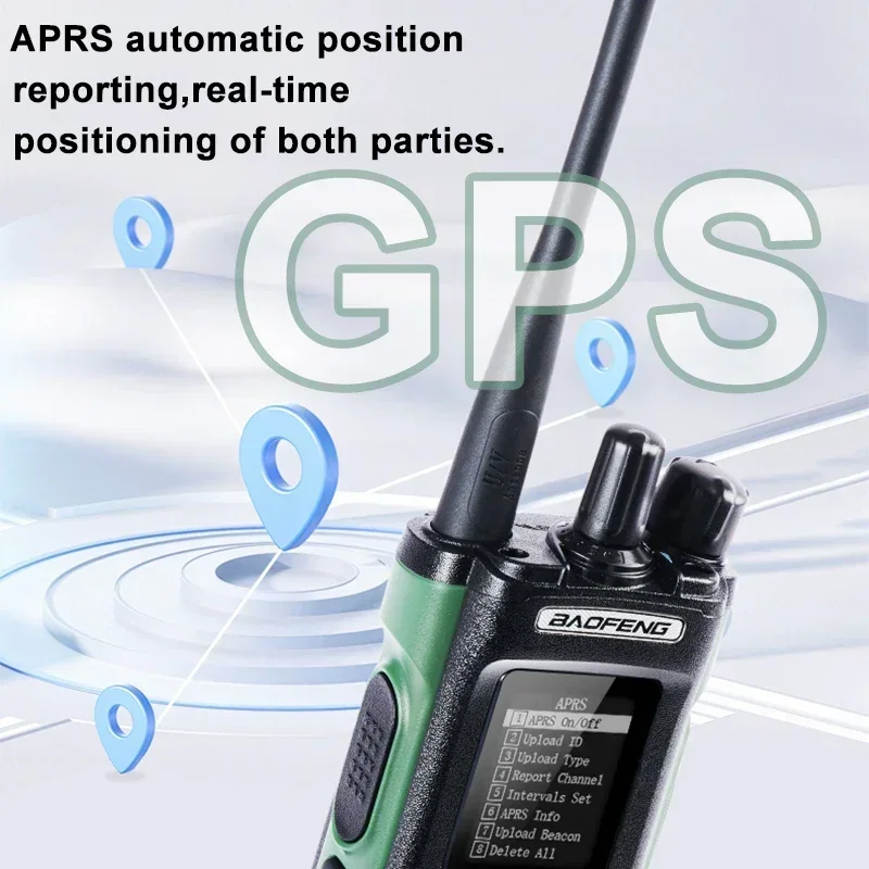 Baofeng DM-32 DMR Цифровая рация 10 Вт GPS APRS с двумя слотами времени Аналоговый уровень 1 и 2 Type-C Зарядное устройство UV-32 Аматорское двустороннее радио