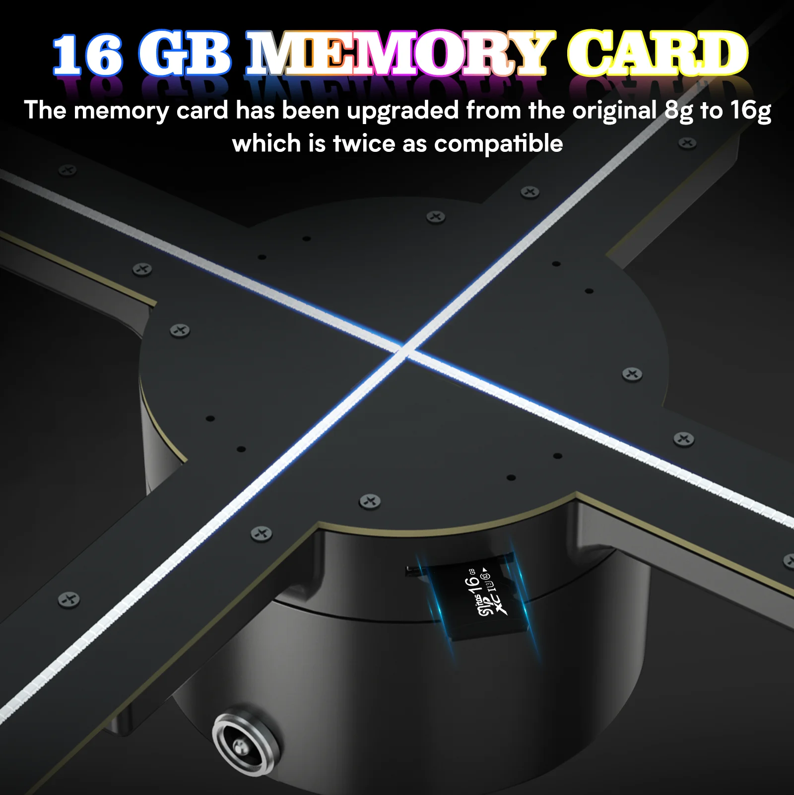 3Dホログラフィックファン広告機、スマートhdプレーヤー、サポートビデオ画像のロゴ、ホログラフィック光、無線lan、576は、ネオン、50センチメートル