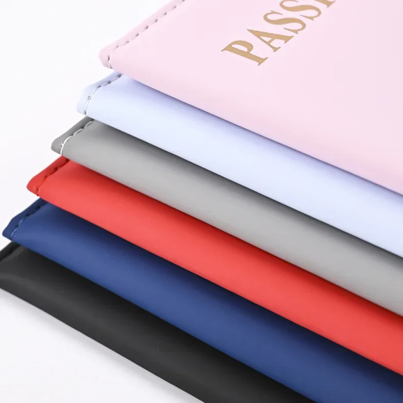 Porta-passaporte de couro, bolsa para documentos de viagem comercial, capa para passaporte, bolsa para transporte de passaporte masculino e feminino, porta-cartão de nome pu