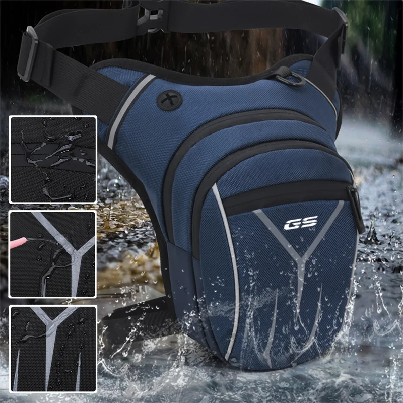 Para BMW R1200GS R1250GS R 1200GS R1250 GS R 1250 LC ADV bolsa de pierna para motocicleta riñonera con cinturón bolsas de cintura para teléfono masculino