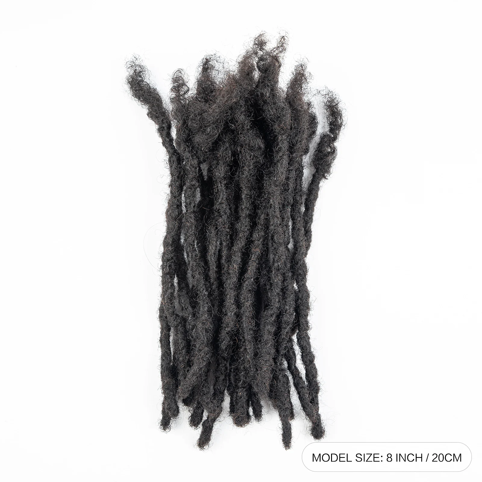 Extensions de cheveux humains Dreadlock 8 pouces 0.6cm d'épaisseur Locs Inter Extensions pour femmes hommes enfants Locs permanents entièrement faits à la main