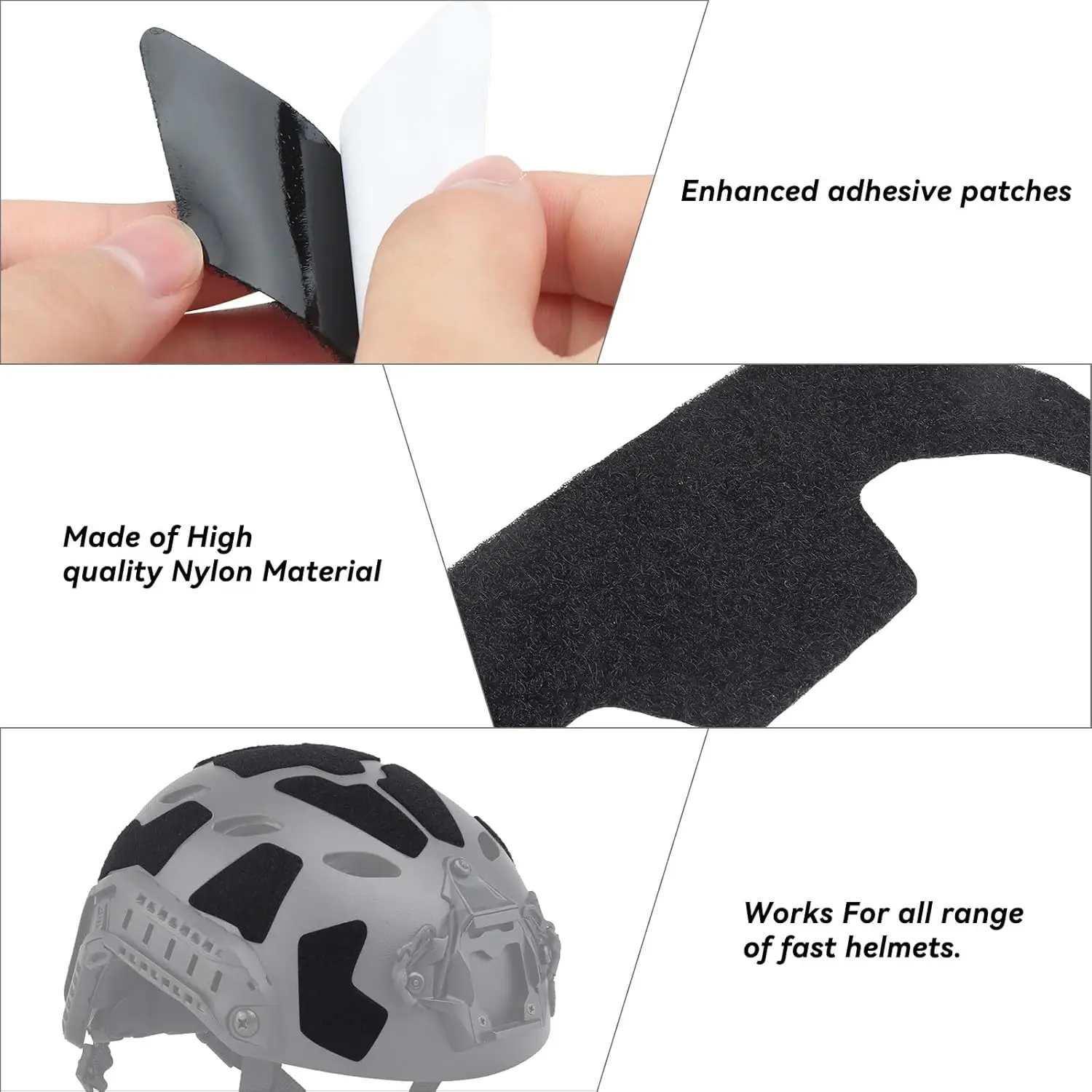 11pcs FAST HELMET สติกเกอร์เมจิก Airsoft HELMET แพทช์ Hook และ LOOP Sticky สําหรับ FAST ยุทธวิธีหมวกกันน็อกอุปกรณ์เสริม