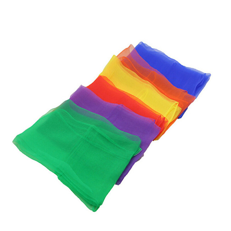 6 Stuks 12 Stuks Chiffon Vierkante Sjaal Kinderen Dansvoorstelling Sjaals Snoep Kleur Sjaal Meisje Jongleren Fotografie Accessoires