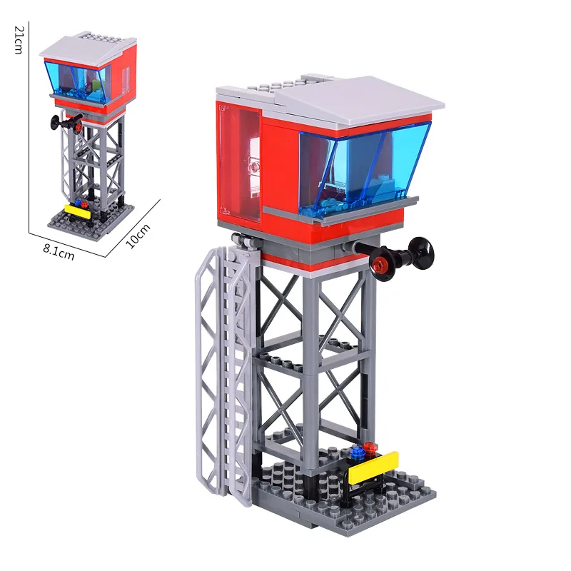 MOC City Train Building Block รถไฟทางเดินยก Rod Pedestrian Crossing ASSEMBLY ของเล่นเด็กของขวัญวันเกิด
