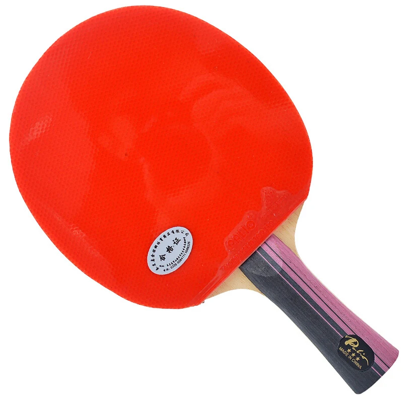 PALIO – raquette de Tennis de Table en carbone 3 étoiles, originale, avec boucle en caoutchouc CJ8000, batte de Ping-Pong Offensive Spin Attack avec sac