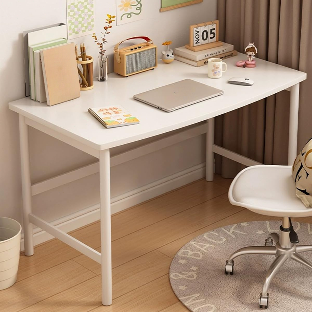 Small Computer Desk Simple Style Office Desk Study Work Table for Home Bedroom Writing Desk