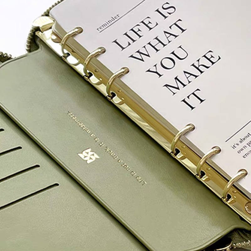 Side insertion Loose leaf book board Metal binder 6 holes Clip File Folder shell Notebook Ring Binder buckle Planner Agenda