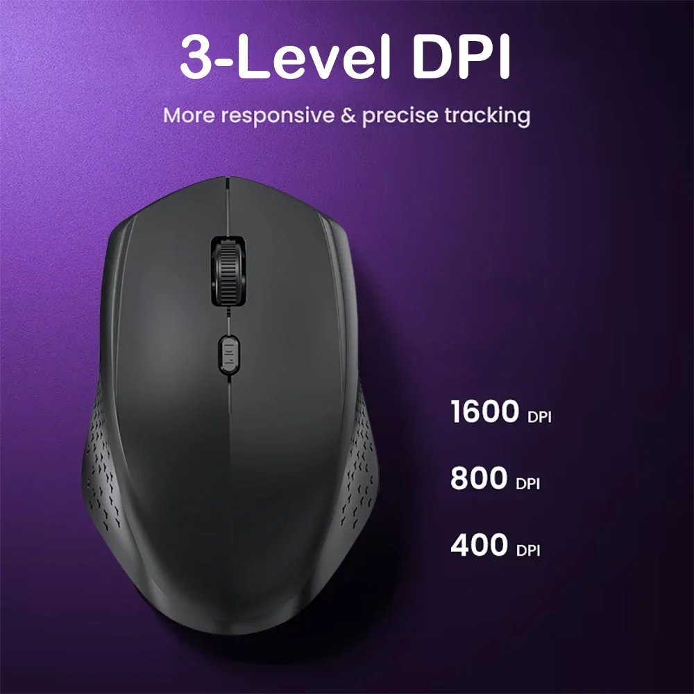 Bluetooth 5.2 Mouse 2.4G Wireless Mouse Dual-Mode Silent Mouse Rechargeable Gaming Mouse 1600DPI For Laptop Computer Win Mac OS