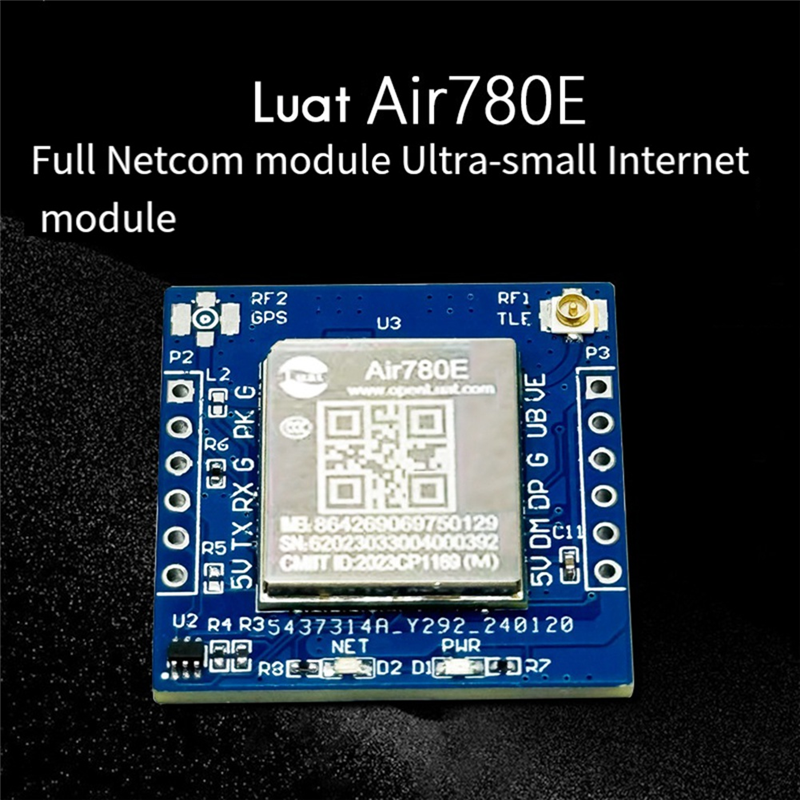 Module 4G Luat Air780e Module Netcom complet Mini Iot Communication série Transmission de données DTU Module multifonction-PZZW