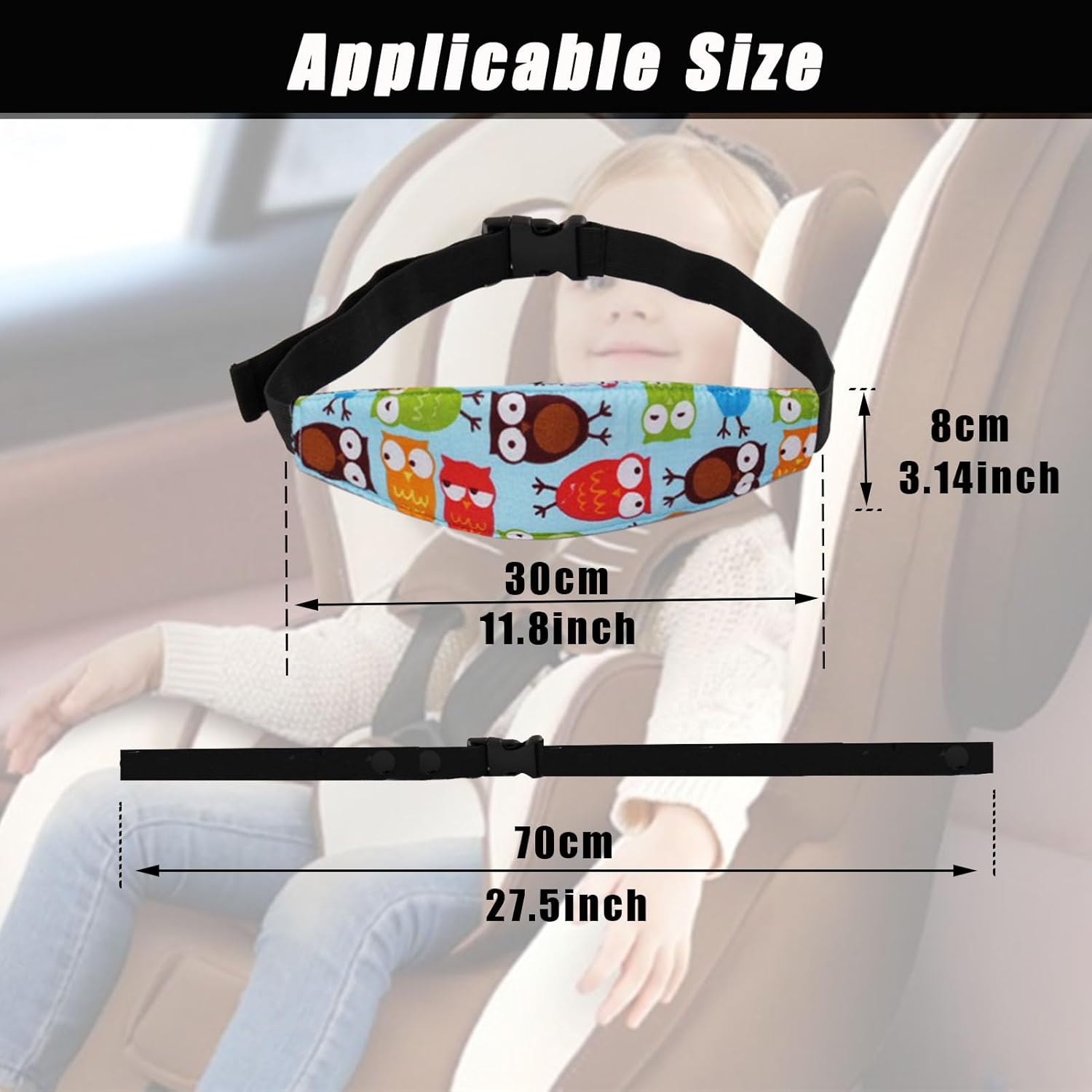 Baby Head Fixation Belt Car Seat Head Support Pushcart Fixation Belt Adjustable Sleep Positioner Baby Safety Pillow