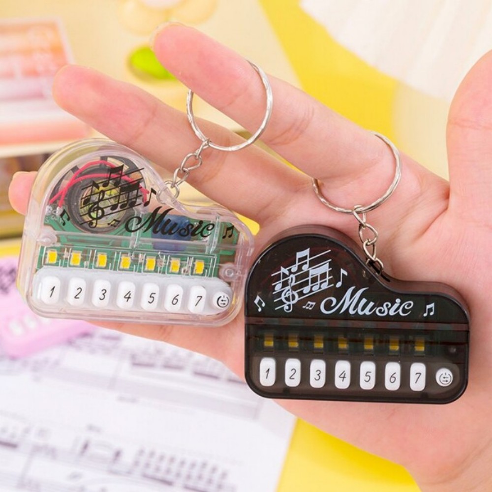 Mini Portable Electronic Keyboard Keychain Musical Instrument Toy - Compact Travel Piano Keychain for Music Lovers