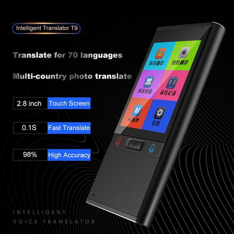 Mini traductor de voz inteligente portátil T9, productos populares, global, 70 idiomas