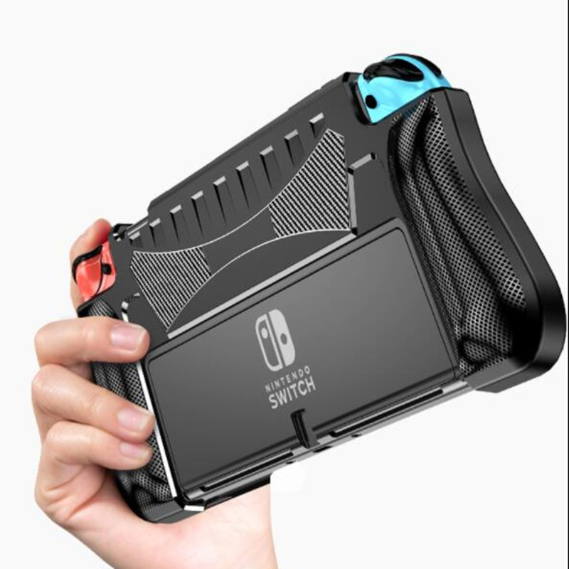 Capa protetora para Nintendo Switch, TPU Grip Shell, Dockabel Case, conforto ergonômico, atualizado, Nintendo