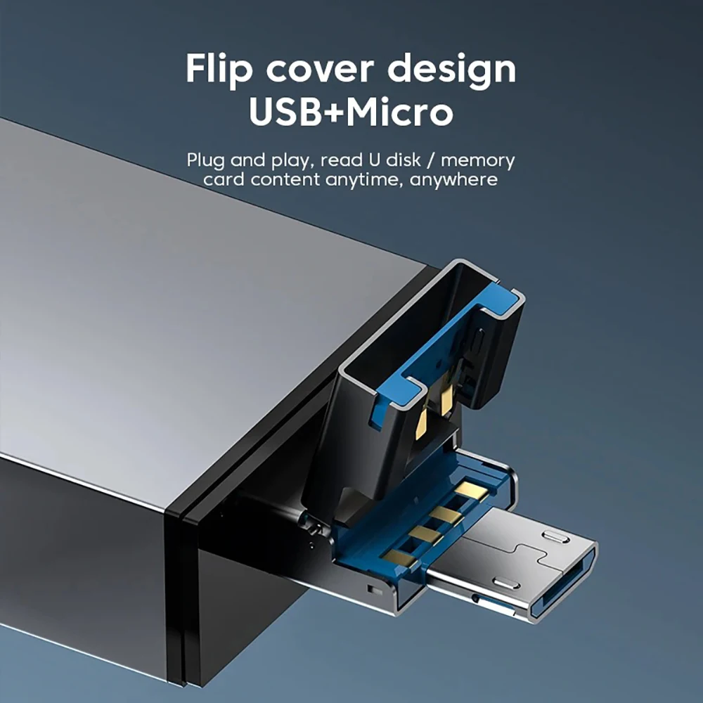 USB 3.0 SD TF Card Reader OTG Адаптер USB Flash Drive USB3.0 2.0 Micro to Type C 7 в 1 Устройство чтения смарт-карт памяти Аксессуары