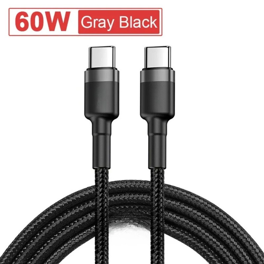 Cable de datos USB tipo C a USB C y cable cargador de carga rápida, adecuado para cables de datos Xiaomi y Samsung tipo C