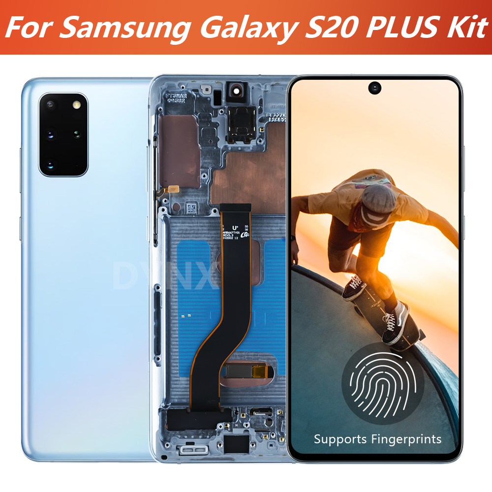 6.7 "AMOLED Voor Samsung Galaxy S20 Plus LCD G985 G985F G985F/DS G986 LCD S20 + Scherm met Touch Glas Digitizer Vergadering