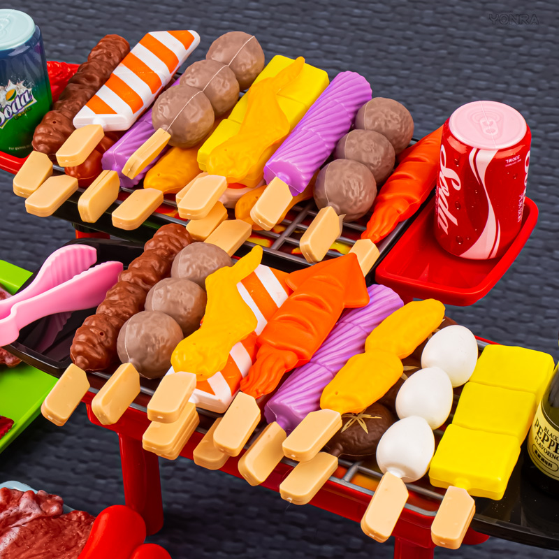 Mini jouets de cuisine pour enfants, ensemble de Barbecue, Simulation de nourriture, multi-ensemble, cadeau de noël pour enfants en bas âge