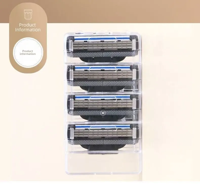 Nueva hoja de acero inoxidable, maquinilla de afeitar afilada de seguridad de 3 capas para Gillettee Mach 3, cuchillas de afeitar manuales, cuchillas de repuesto