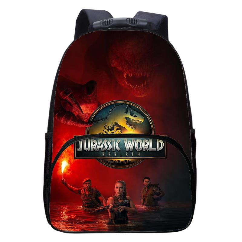 Mochila para estudiantes de primaria y secundaria Jurassic World Dinosaur, mochila de moda para hombres y mujeres