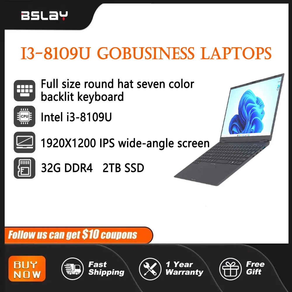 Portátil con pantalla táctil de 16 pulgadas Intel i3-8109U RAM 32GB SSD 2TB 180 °   Desbloqueo facial retroiluminado Pantalla gran angular IPS 5000 mA, offi empresarial