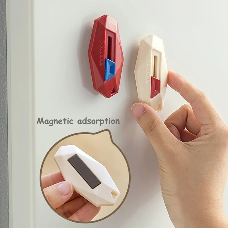 Diamant-Box-Cutter schadet den Händen nicht. Allzweckmesser, gezahnt, neues Liefermesser, Schneidzubehör, offene Lieferung, Artefakt-Schneiden