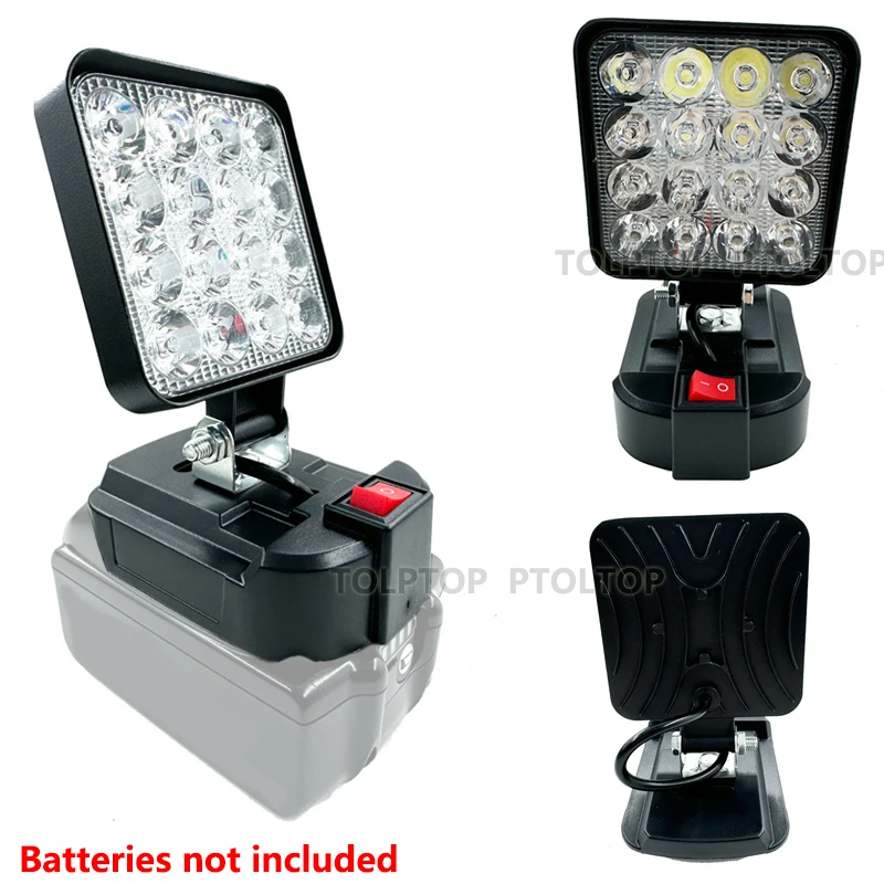 Nova luz de trabalho led para makita 14.4v 18v bateria li-ion 3/4 Polegada com usb lanterna ao ar livre lâmpada acampamento luz de emergência