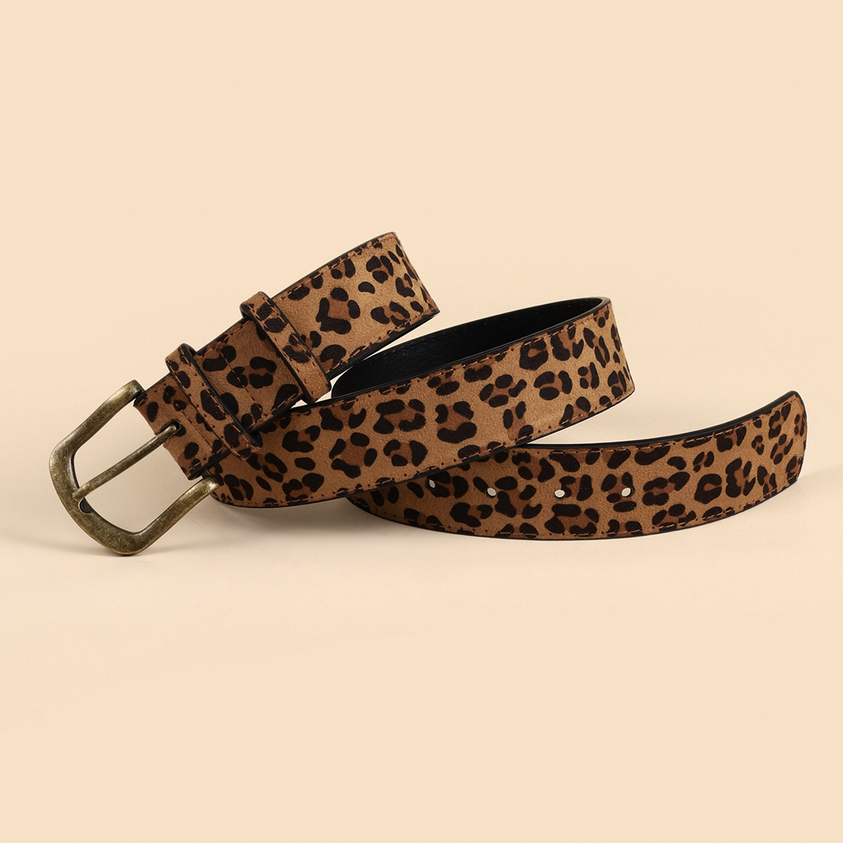 Ceinture imprimée léopard pour femme, style Boho, PU, robe couvertes, ceinture personnalisée