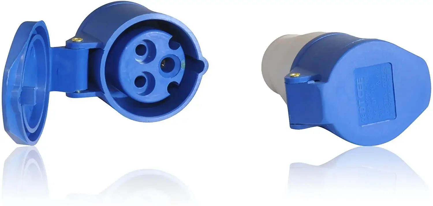 Auto Aansluiting Plug Adapter Hoofdstekker Hook Up Site Adapter 3PIN Net Hook Up Site Socket Adapter 240v 16A Caravan Camper