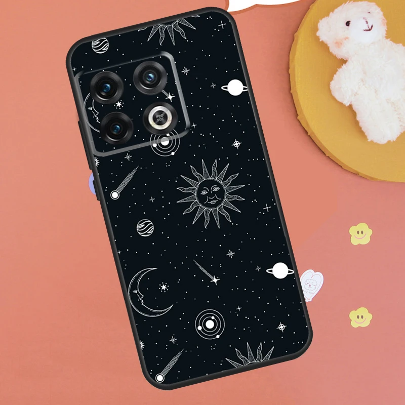 Casing bintang matahari dan bulan untuk OnePlus 12 11 9 10 Pro 9RT 10T 10R 12R OnePlus Nord CE 4 CE 2 3 Lite N10 N20 penutup