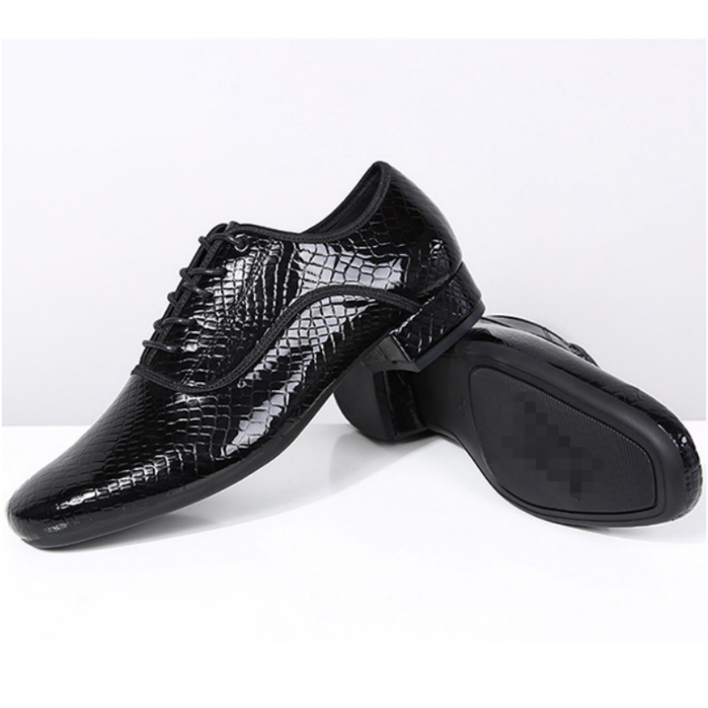 Klassische Mode 3CM Niedrigen Absatz Latin Dance Schuhe Männer Schwarz Professionelle Ballsaal/Outdoor Salsa Schuhe Patent Leder Plus größe