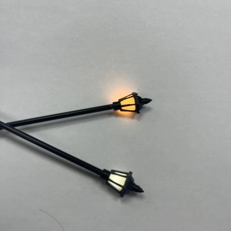 20 Chiếc Bố Trí Cột Đèn Đèn Mẫu Đường Sắt Xe Lửa Phong Cảnh Bàn Trò Chơi Chiến Tranh Mô Hình DIY Đèn 3V Đèn Thu Nhỏ