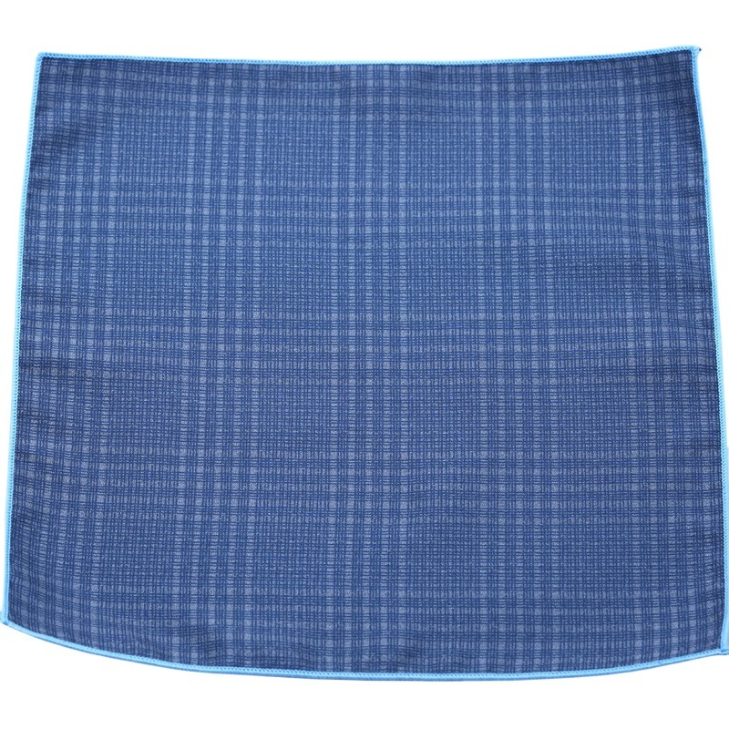 Men's Formal Handerchief Polyester Flower Dots Pocket Square Suit Shirt Accessories Chest Towel Elegant Navy Blue Hanky Cravat