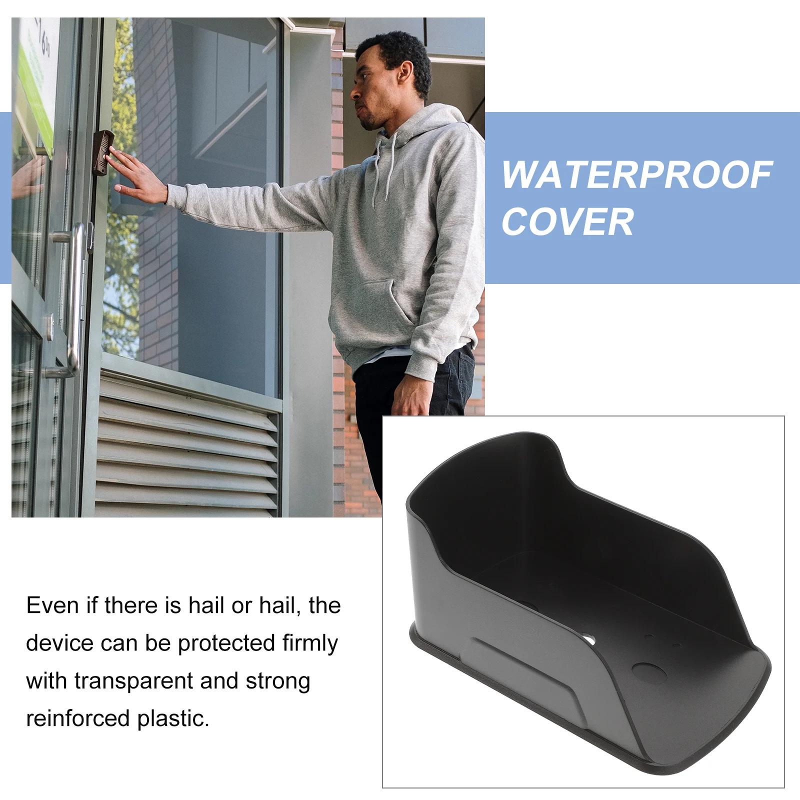 Campainha capa à prova d'água ao ar livre sem fio atendimento vídeo capa à prova de chuva ao ar livre com fio capa de proteção à prova de intempéries plástico