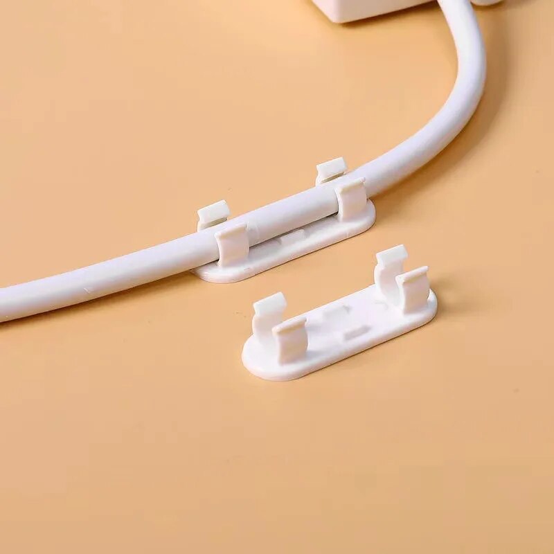 20/50 個調整可能なケーブル管理クリップ粘着粘着ワイヤークリップコードホルダーテレビ PC ケーブルデスク壁ホームオフィス