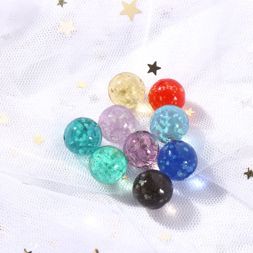 10 Cái/gói Dạ Quang Kính Bóng Đồ Chơi Trẻ Em 12Mm Kem Tay Cầm Game Pinball Máy Bò Viên Bi Nhỏ Pat Đồ Chơi Hạt