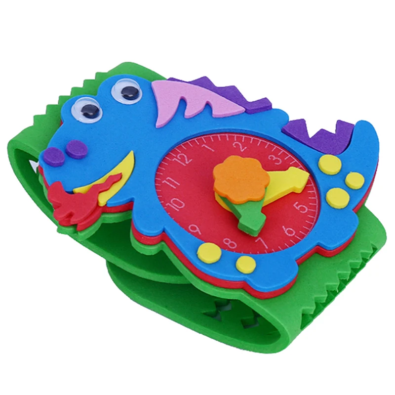 2/5/8 Cái Trẻ Em Tự Làm Đồng Hồ 3D Xốp EVA Thủ Công Dán Sáng Tạo Đồng Hồ Đồng Hồ Handmade Chất Liệu Trẻ Em học Giáo Dục Đồ Chơi Quà Tặng