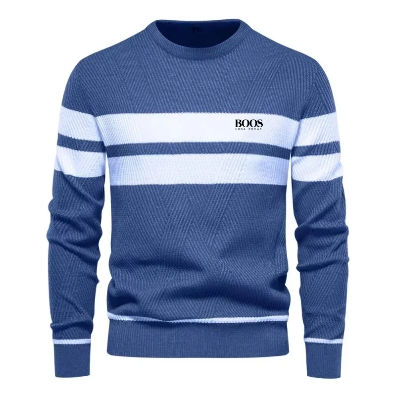 Neue Herbst Pullover männer Pullover Oansatz Patchwork Langarm Warme Dünne Pullover Männer Casual Mode Pullover Männer Kleidung
