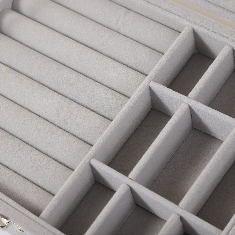 Boîte de rangement de bijoux, organisateur de boucles d'oreilles, bagues et colliers, porte-bijoux Transparent, boîte d'exposition pour la Classification des bijoux