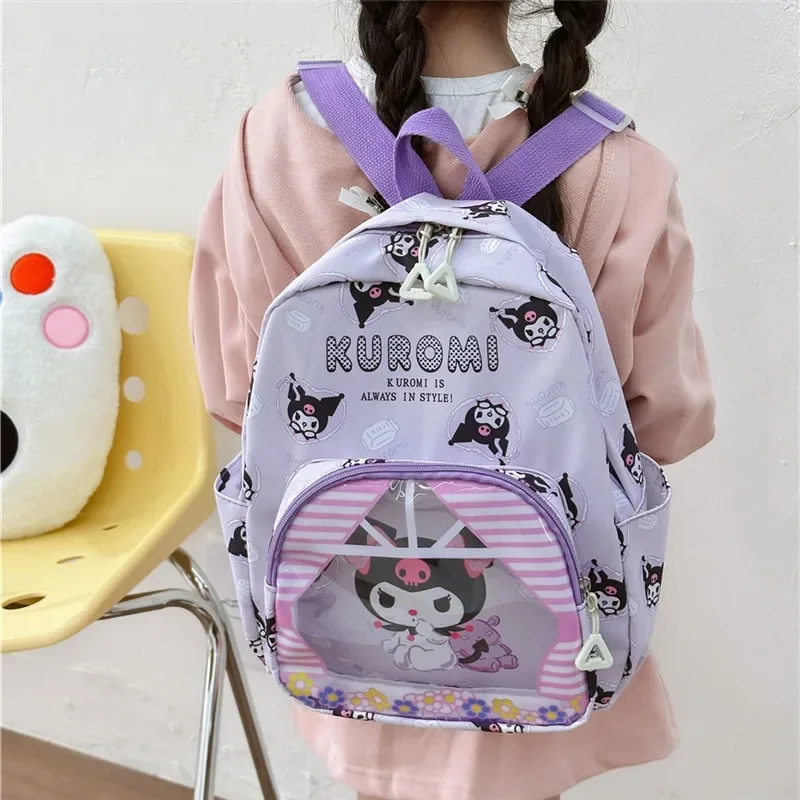 Kuromi Mymelody Cinnamoroll Backpack High Appearance Level Daily Backpack for Children Lightweight Cute Large Capacity Schoolbag