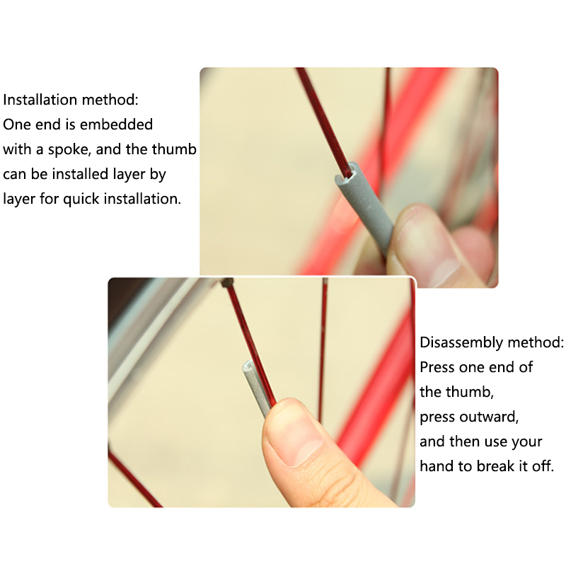 36/48/72/96 pièces 8cm réflecteurs de rayons ensemble de vélo étanche assemblage facile, conduite sûre la nuit réflecteurs