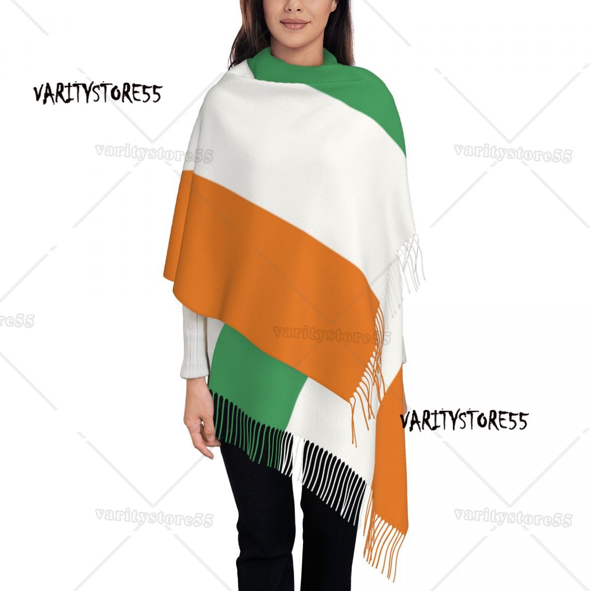 Elfenbein Küste Flagge Frauen Quaste Schal Schal Mode Schal