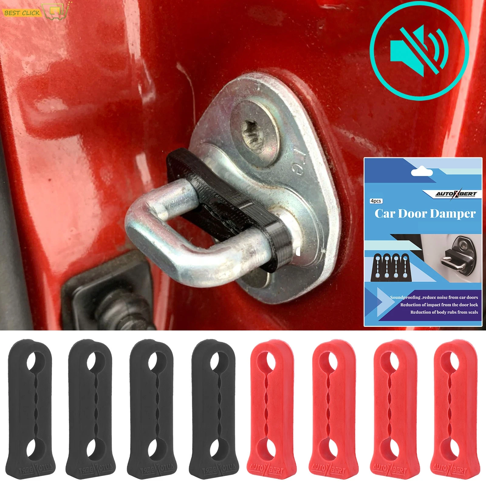 Звуковой демпфер дверного замка для Honda CRV CIVIC Accord Jazz Fit Pilot Odyssey HRV BR-V Stream Freed Door Striker Уплотнение глухоты зазора