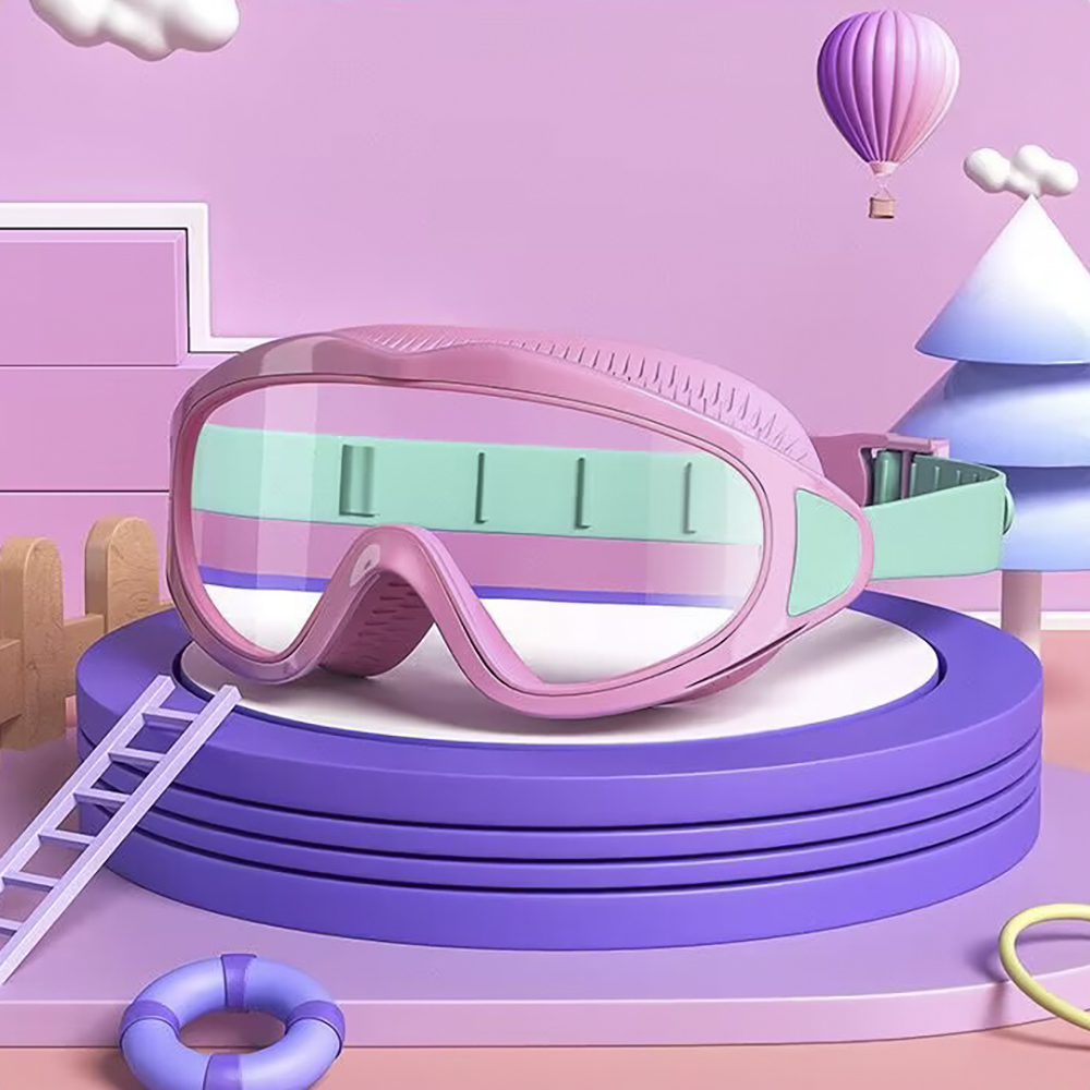 Óculos de natação infantis; antiembaçante e anti-ultravioleta; óculos de natação de grande angular; óculos de piscina infantis impermeáveis; sui