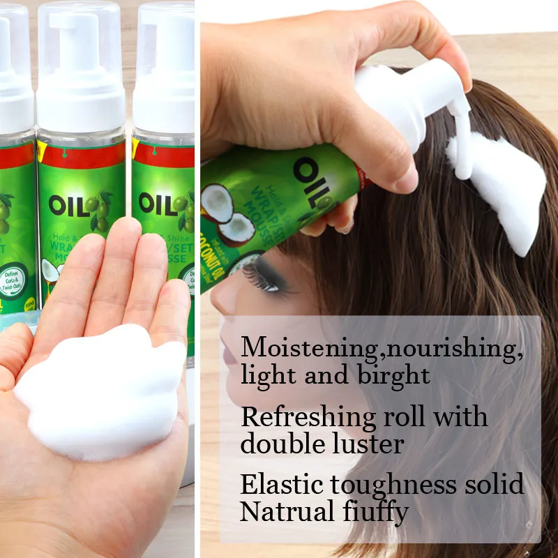 ราคาไม่แพง Braid Mousse Hair Mousse ผมมูสไม่มี Flaking Foaming Curl Mousse น้ําหนักเบา Strong Hold Cury ผมโฟม 100Ml