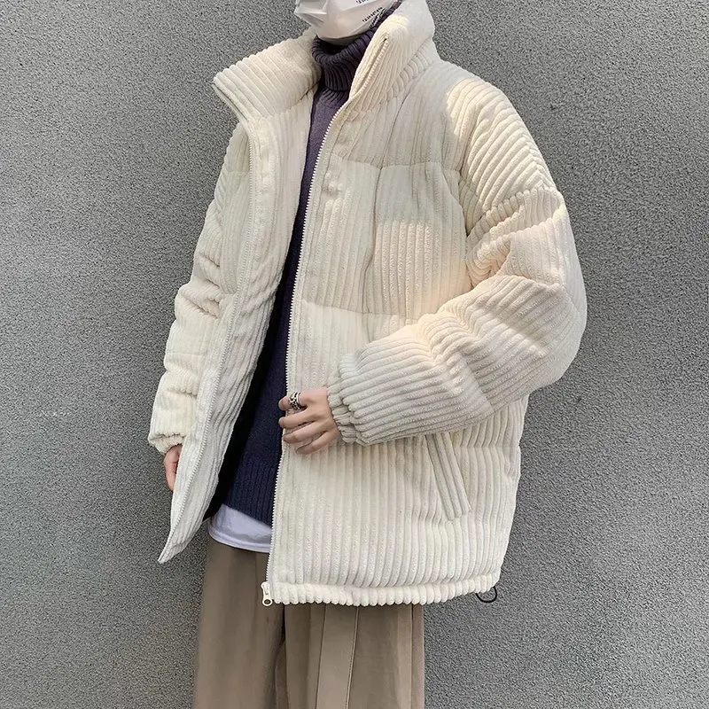 Winter Jacke Männer Parkas Verdicken Warme Mantel Stehkragen Oversize Parkas Koreanischen Stil Männlichen Gepolsterten Mantel Warme Jacken Harajuku