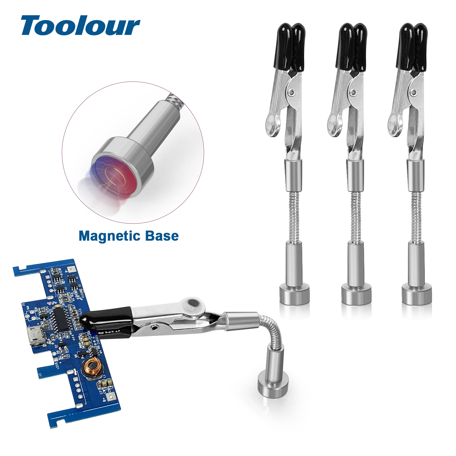 Toolour lutownica pomocne dłonie 4 magnetyczne uniwersalne elastyczne ramię asystent spawania zacisk PCB trzecia ręka narzędzia do naprawy spawania