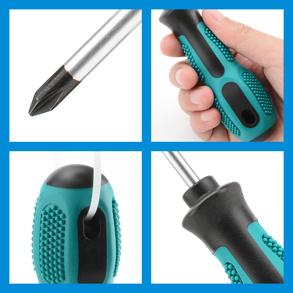 4PCS Multipurpose Handle Screwdrivers Set Electrician Insulated Security Repair Hand Tools Cross/Straight Type Screw Driver