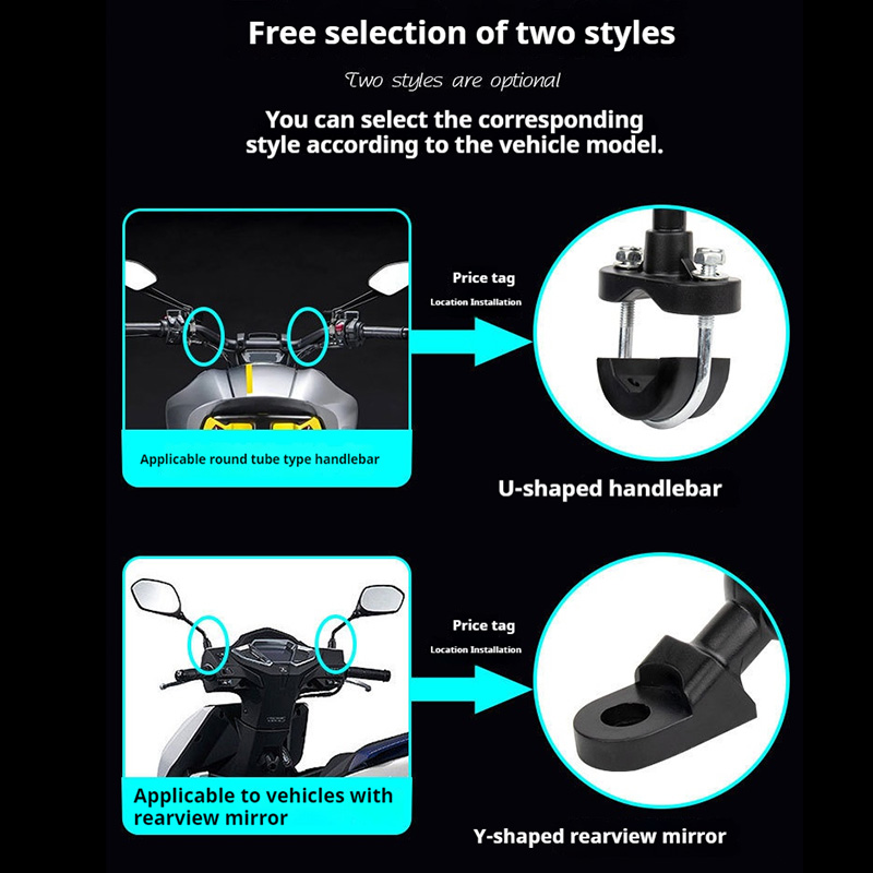 Suporte do telefone da bicicleta da motocicleta com amortecedor guiador da bicicleta espelho retrovisor montagem para 4.7-7.1 polegada smartphones à prova de choque
